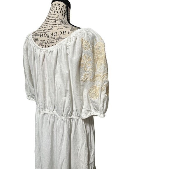 NEW Knox Rose Midi Dress Womens‎ size XL White Floral Embroidered Boho v… - Picture 3 of 7